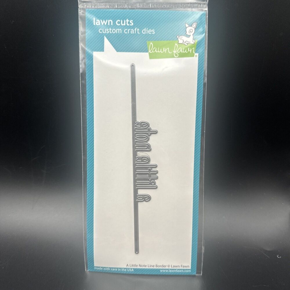 Lawn Fawn A LITTLE NOTE Line Border Lawn Cuts Craft Cutting Die LF2176